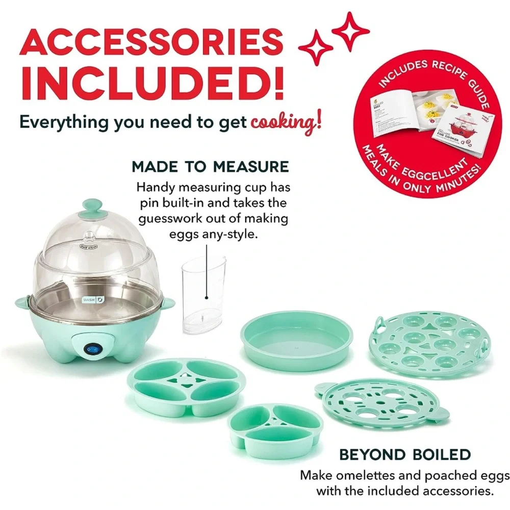 DASH Deluxe Rapid Egg Cooker for Hard Boiled, Poached, Scrambled Eggs, Omelets‎